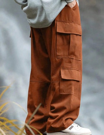 Pantaloni Shein, portocaliu