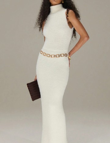 Rochie maxi Shein Typagal, crem