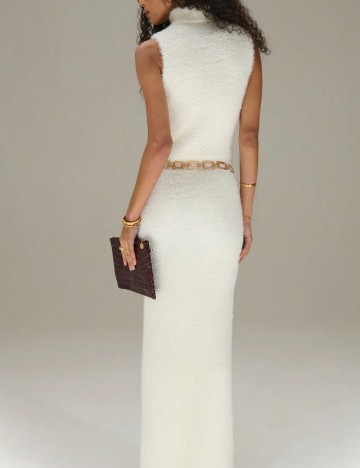 Rochie maxi Shein Typagal, crem