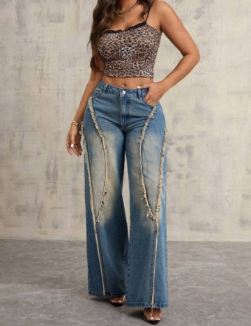 Jeans Shein Curve+, albastru