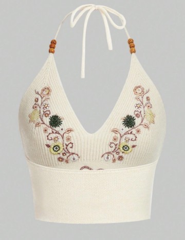 Top Shein Romwe, crem
