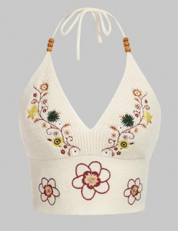 Top Shein Romwe, crem