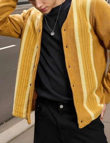 Cardigan Shein MANFINITY, galben