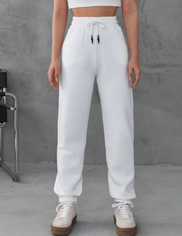 Pantaloni Shein, alb