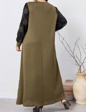 Rochie maxi Shein Curve+, verde