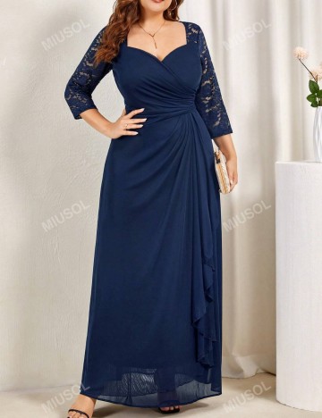 Rochie maxi Shein Curve+, albastru