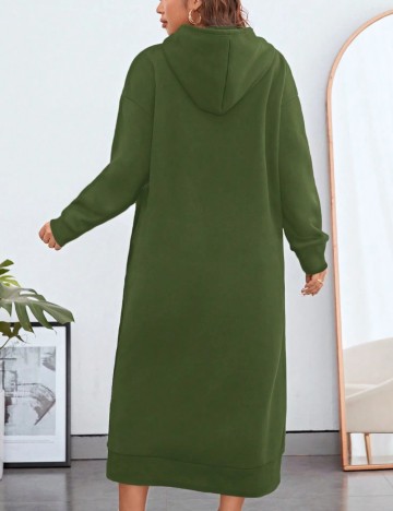 Rochie tip hanorac Shein Curve+, verde