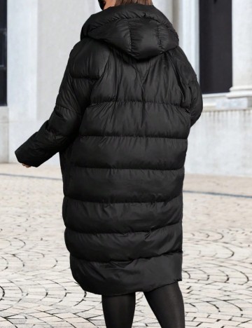 Geacă lungă Shein Curve+, negru