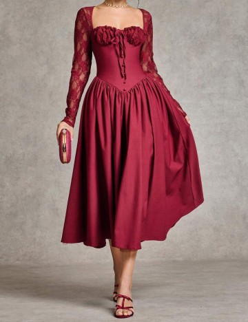Rochie midi Shein, vișiniu