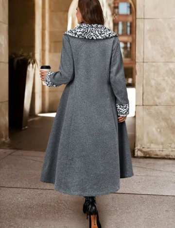 Palton Shein Curve+, gri