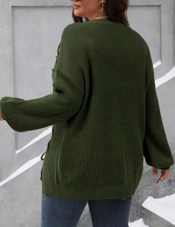 Pulover Shein Curve+, verde