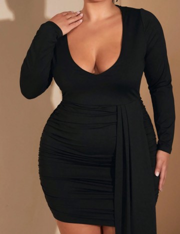 Rochie mini Shein Curve+, negru