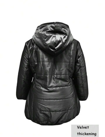 Geacă Shein Curve+, negru