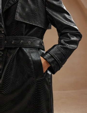 Palton Shein Anewsta, negru