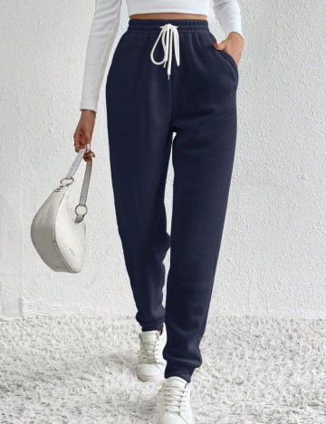 Pantaloni sport Shein, albastru