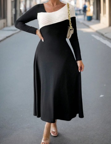 Rochie maxi Shein Curve+, negru