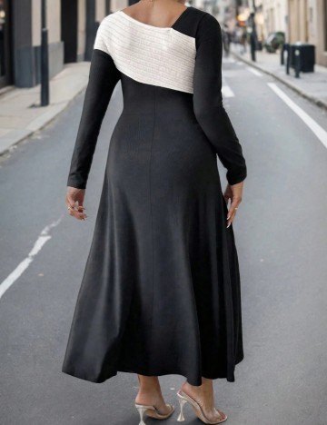 Rochie maxi Shein Curve+, negru