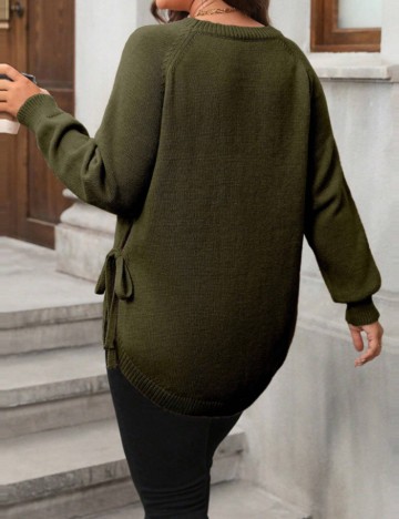 Pulover Shein Curve+, verde