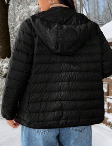 Geacă Shein Curve+, negru