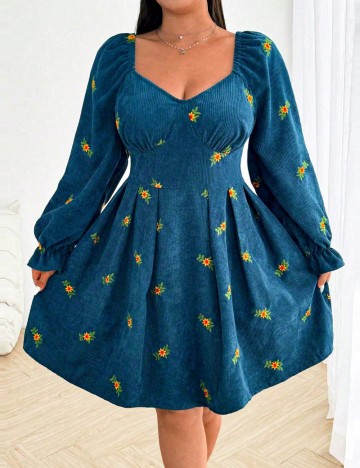 Rochie mini Shein Curve+, albastru
