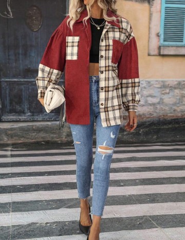Cămașă Shein Curve+, mix culori