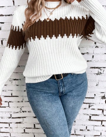 Pulover Shein Curve+, mix culori