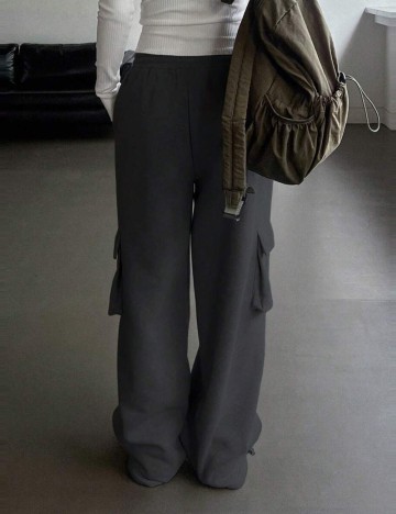 Pantaloni de trening Shein DAZY, gri