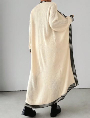 Cardigan lung Shein, crem