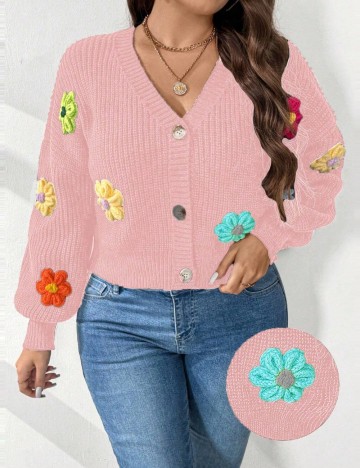 Cardigan Shein Curve+, roz