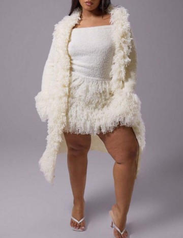 Cardigan Shein MUSERA, crem