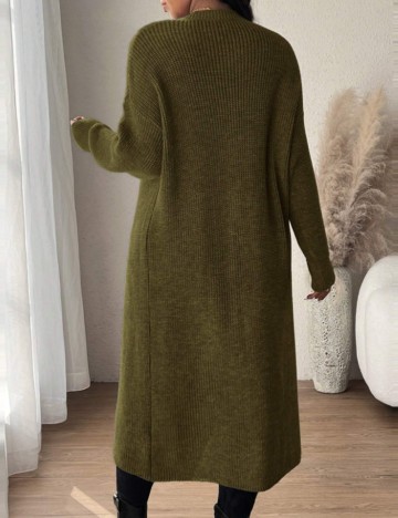 Pulover lung Shein Curve+, verde