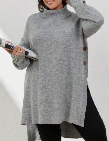 Pulover Shein Curve+, gri