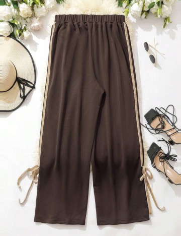 Pantaloni Shein Curve+, maro