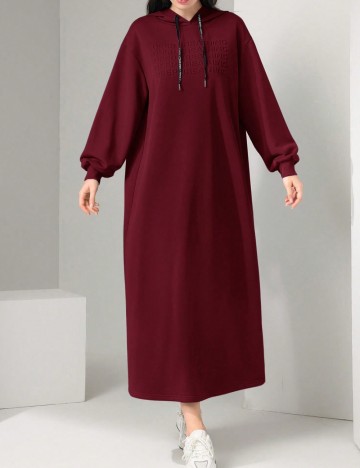 Rochie tip hanorac Shein, vișiniu