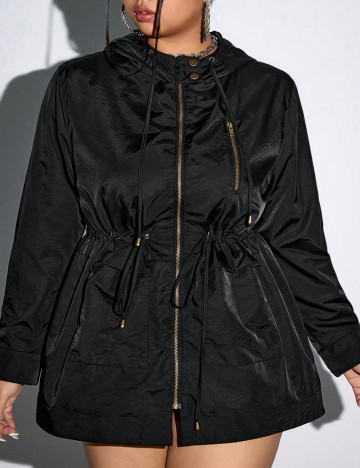 Geacă Shein Curve+, negru