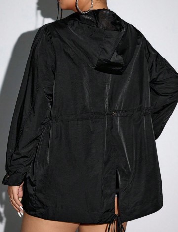 Geacă Shein Curve+, negru