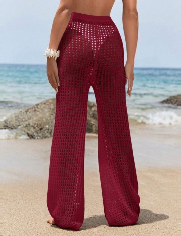 Pantaloni de plajă Shein, vișiniu