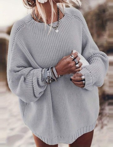 Pulover Shein Curve+, gri