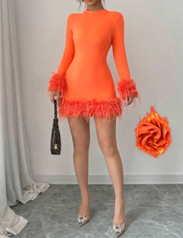 Rochie mini Shein, portocaliu