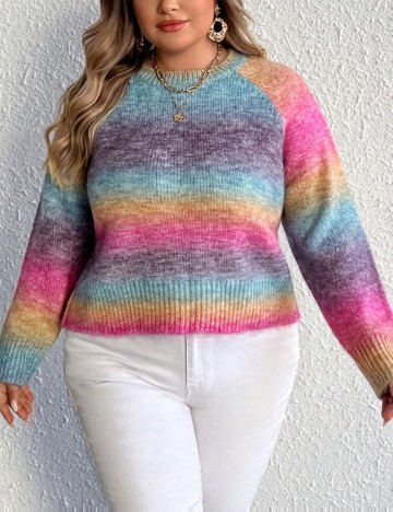 Pulover Shein Curve+, mix culori