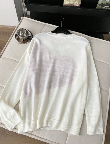 Pulover Shein Curve+, crem