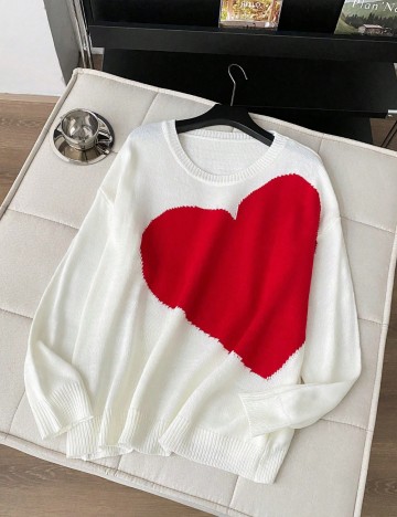Pulover Shein Curve+, crem