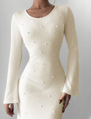 Rochie maxi Shein, crem