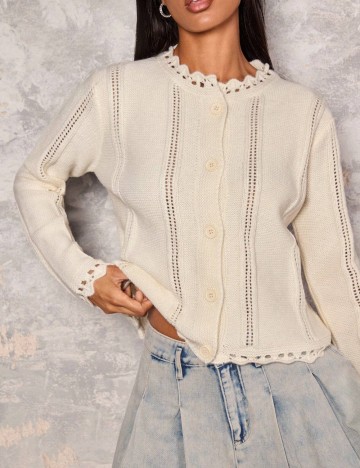 Cardigan Shein, crem