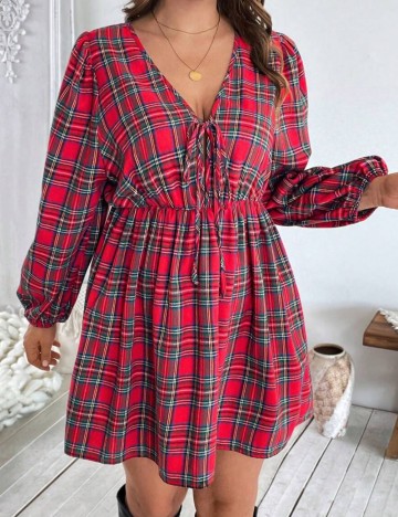 Rochie mini Shein Curve+, mix culori