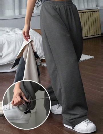 Pantaloni de trening Shein DAZY, gri