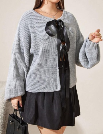 Pulover Shein Curve+, gri