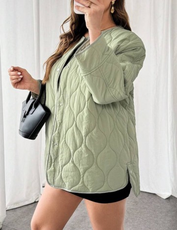 Geacă Shein Curve+, verde