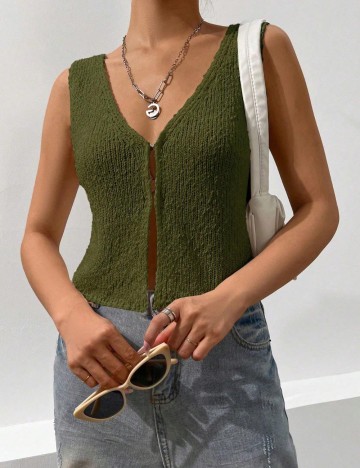 Top Shein, verde