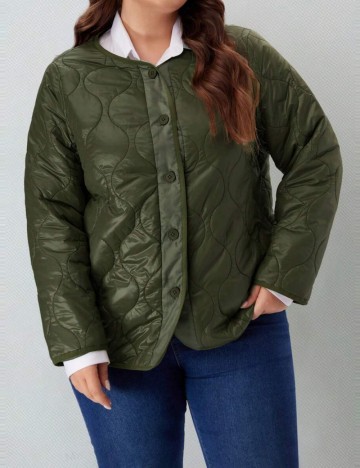 Geacă Shein Curve+, verde